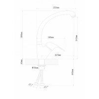 Смеситель для кухни Florentina Омега 313.12H.1123.302 Антрацит латунь