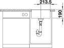 Кухонная мойка Blanco Subline 400-F 523499 Кофе искусственный камень (литьевой мрамор) интегрированная