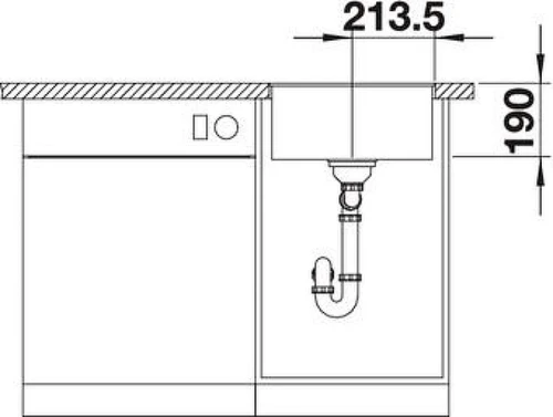 Кухонная мойка Blanco Subline 400-F 523499 Кофе искусственный камень (литьевой мрамор) интегрированная