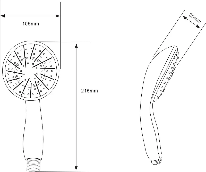Ручной душ DIWO Тула DW-TU250LED цвет Хром