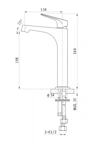 Смеситель для раковины Wonzon &amp; Woghand Balance WW-051124-CR/L цвет Хром