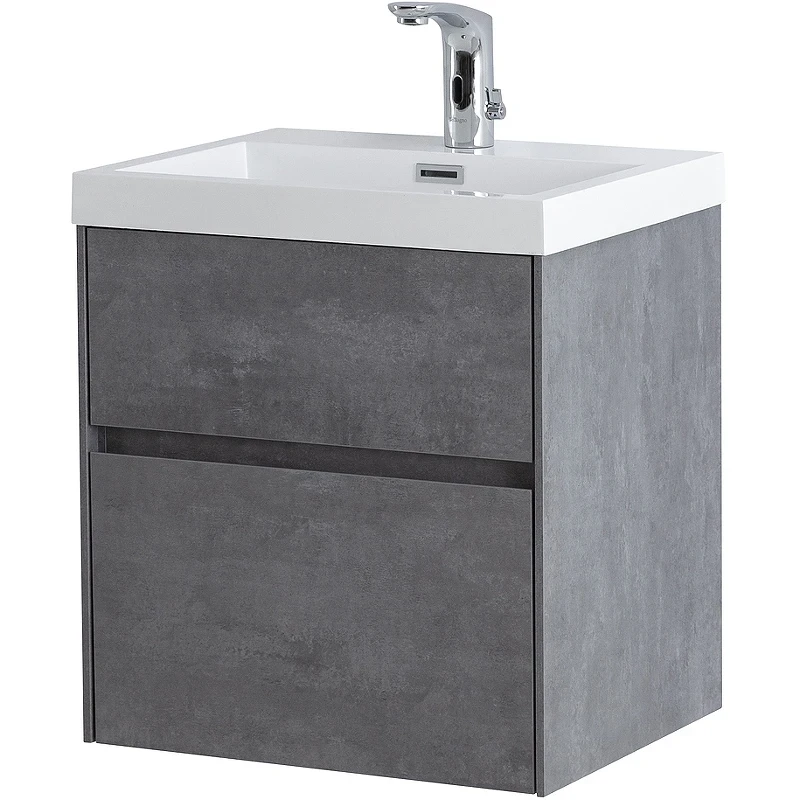 Тумба под раковину BelBagno Pietra Mini 50 PIETRA MINI-500AS-2C-SO-SCM подвесная Stucco Cemento МДФ / ЛДСП