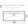 Раковина BelBagno 80 BB800/455-LV-MR-ALR Белая