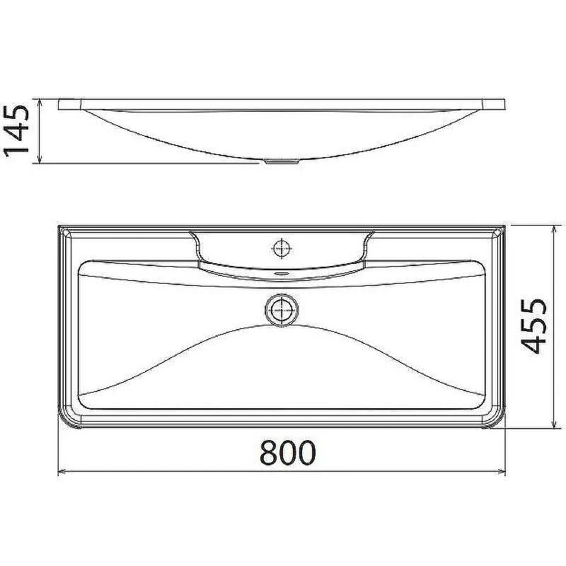 Раковина BelBagno 80 BB800/455-LV-MR-ALR Белая