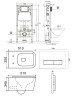 Унитаз с инсталляцией Agger ATI11150+APB255 цвет Белый с сиденьем Микролифт и клавишей смыва цвет Оружейная сталь