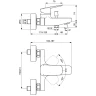 Смеситель для ванны Ideal Standard Ceraplan BD256XG Черный матовый латунь на стену