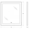 Зеркало BelBagno Kraft 70 SPC-KRAFT-700-800-LED-TCH-WARM-NERO с подсветкой Черное с сенсорным выключателем и подогревом стекло