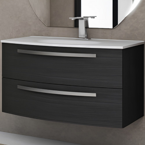 Тумба под раковину Cezares Comfort 100 54482 подвесная Grigio Scuro МДФ / ЛДСП