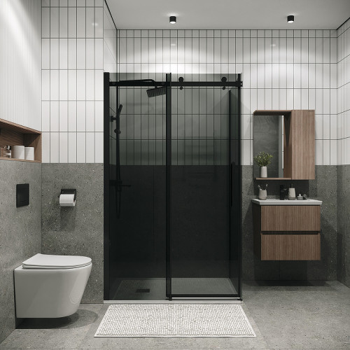 Душевой уголок Grossman Classic 120х90 120.K33.04.1290.21.10 профиль Черный матовый стекло тонированное