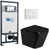 Комплект унитаза с инсталляцией WeltWasser MARBERG 507 + GELBACH 043 GL-BL + MAR 507 RD GL-WT 10000011959 цвет Белый глянцевый с сиденьем Микролифт и клавишей смыва цвет Белый глянцевый
