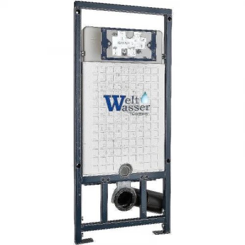 Комплект унитаза с инсталляцией WeltWasser MARBERG 507 + GELBACH 043 GL-BL + MAR 507 RD GL-WT 10000011959 цвет Белый глянцевый с сиденьем Микролифт и клавишей смыва цвет Белый глянцевый