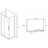 Душевой уголок Abber Schwarzer Diamant 160x85 AG30160BH-S85B-S85B профиль Черный стекло прозрачное