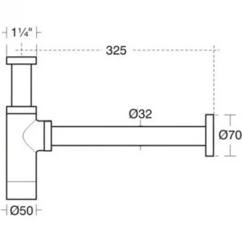Сифон для раковины Ideal Standard No Suite Defined E0079AA цвет Chrome (Хром)