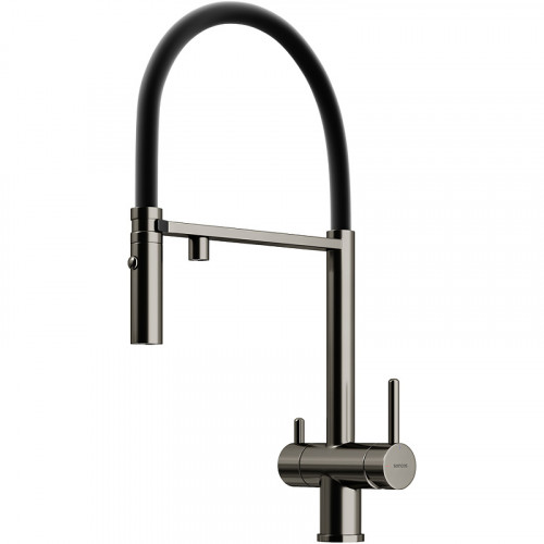 Смеситель для кухни Sancos Imola SC4010GG Вороненная сталь Черный латунь