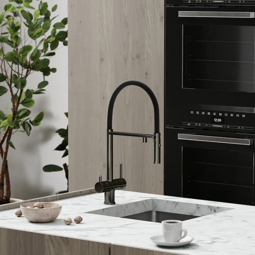 Смеситель для кухни Sancos Imola SC4010GG Вороненная сталь Черный латунь