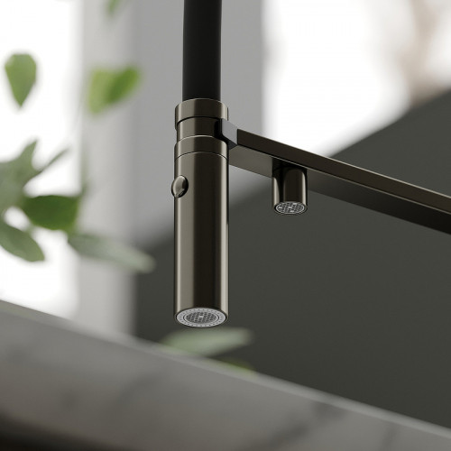 Смеситель для кухни Sancos Imola SC4010GG Вороненная сталь Черный латунь