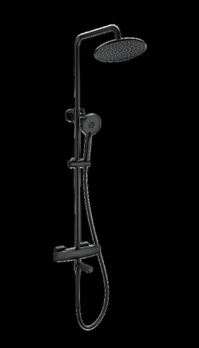 Душевая система Wonzon & Woghand Neo WW-B3035-A3-MB с термостатом цвет Черный матовый