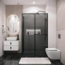 Душевой уголок Grossman Style 110x100 120.K33.05.1110.21.10 профиль Черный матовый стекло тонированное