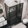 Душевой уголок Grossman Style 110x100 120.K33.05.1110.21.10 профиль Черный матовый стекло тонированное