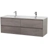 Тумба под раковину BelBagno Kraft 140 KRAFT-1400-4C-SO-2-CG подвесная Cemento Grigio МДФ / ЛДСП