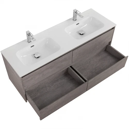 Тумба под раковину BelBagno Kraft 140 KRAFT-1400-4C-SO-2-CG подвесная Cemento Grigio МДФ / ЛДСП
