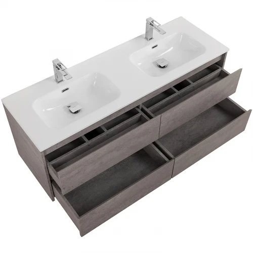 Тумба под раковину BelBagno Kraft 140 KRAFT-1400-4C-SO-2-CG подвесная Cemento Grigio МДФ / ЛДСП