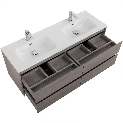 Тумба под раковину BelBagno Kraft 140 KRAFT-1400-4C-SO-2-CG подвесная Cemento Grigio МДФ / ЛДСП