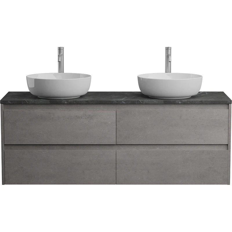 Тумба под раковину BelBagno Kraft 140 KRAFT-1400-4C-SO-2-CG подвесная Cemento Grigio МДФ / ЛДСП