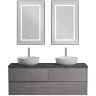 Тумба под раковину BelBagno Kraft 140 KRAFT-1400-4C-SO-2-CG подвесная Cemento Grigio МДФ / ЛДСП