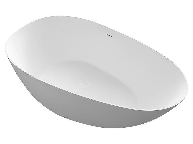 Ванна из искусственного камня Uni-Flow Ova 170x85 FS302-1700 Gloss White цвет Белый глянцевый