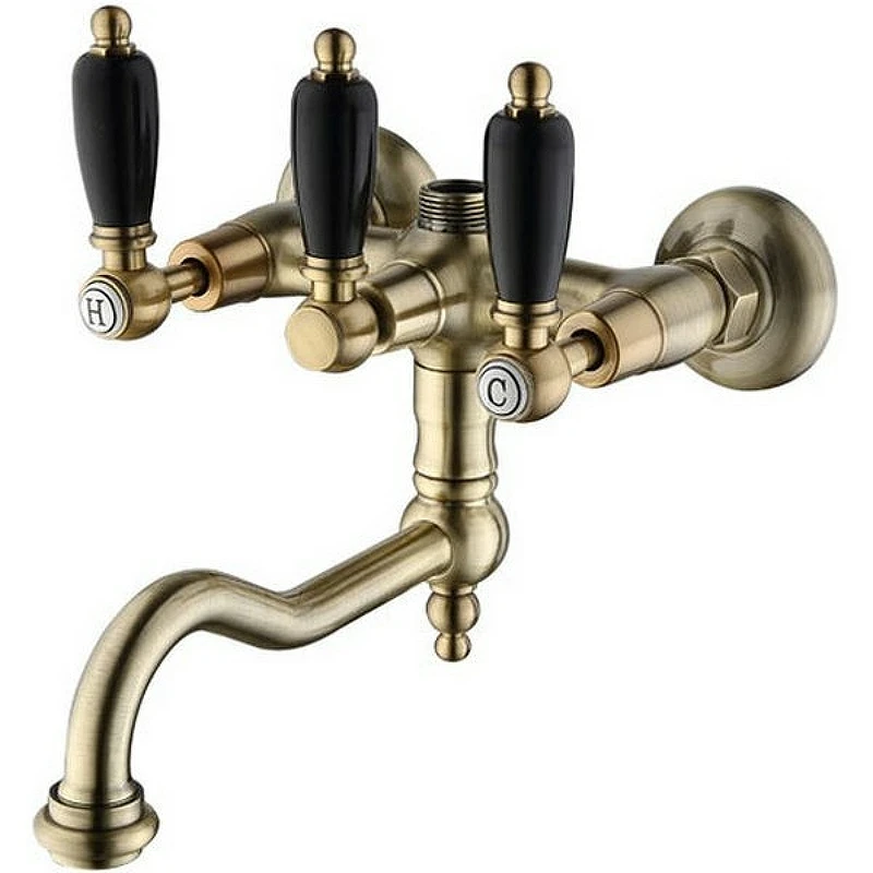 Смеситель для ванны Caprigo Adria-Classic Black Edition 03B-518-vot Бронза латунь на стену