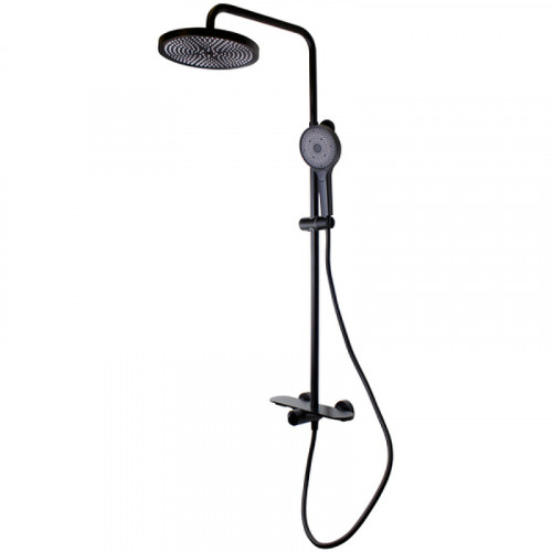 Душевая система Bronze de Luxe Icon 80112CB Черная матовая латунь на стену