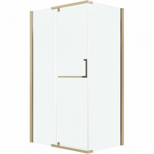 Душевой уголок Grossman Pragma 100х90 120.K33.03.1090.32.00 профиль Золото сатин стекло прозрачное