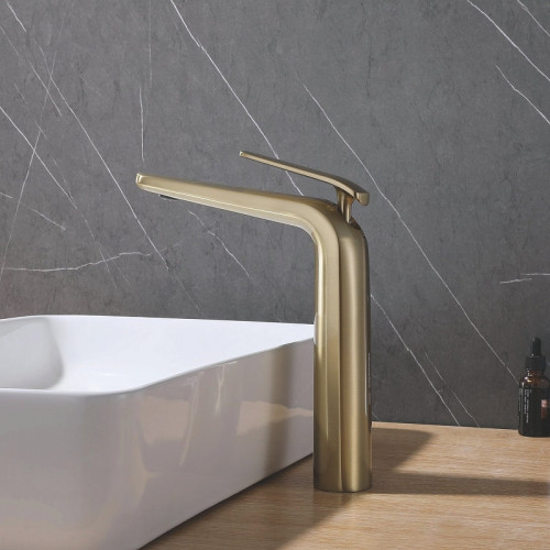 Смеситель для раковины Rose R39G R3911G Золото матовое латунь