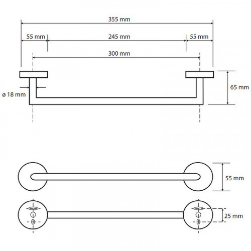 Полотенцедержатель Bemeta Omega 104204012 Хром