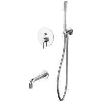 Смеситель для ванны Whitecross Y brushed nickel YSET06NIB Брашированный никель латунь встраиваемый