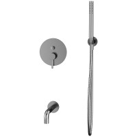 Смеситель для ванны Whitecross Y brushed nickel YSET06NIB Брашированный никель латунь встраиваемый