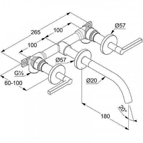 Смеситель для раковины Kludi Nova Fonte Puristic 201443915 Черный матовый