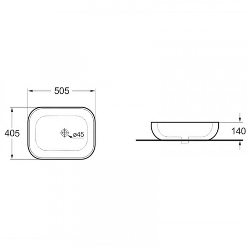 Раковина-чаша Vincea 51 VBS-101MC Капучино матовый фарфор накладная
