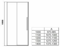 Душевая дверь RGW Stilvoll SV-12B 150 32321215-14 профиль Черный стекло прозрачное