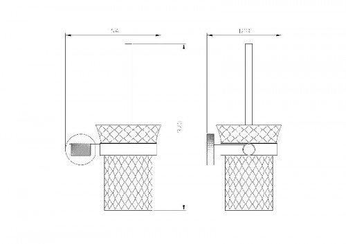 Ершик для унитаза Wonzon &amp; Woghand Majestic WW-9229 цвет Черный Золото