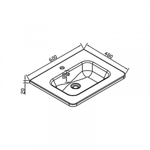 Раковина Vincea 60 VCB-1RA600W Белая