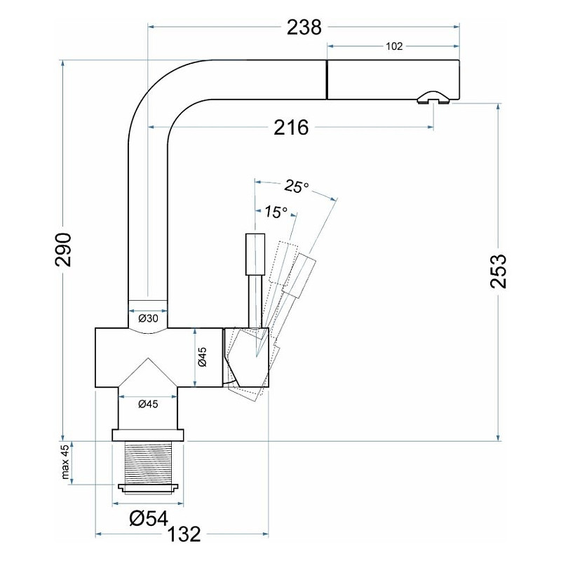 Смеситель для кухни Seaman Eco Venice SSN-0912P-LG цвет Светлое золото сатин