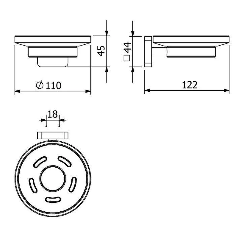 Мыльница Kludi Vela S 25985N5 цвет Никель брашированный