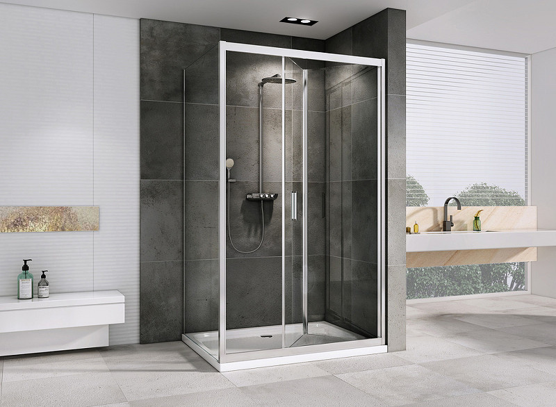 Душевой уголок Abber Sonnenstrand 110х75 AG07110-S75 профиль Хром стекло прозрачное