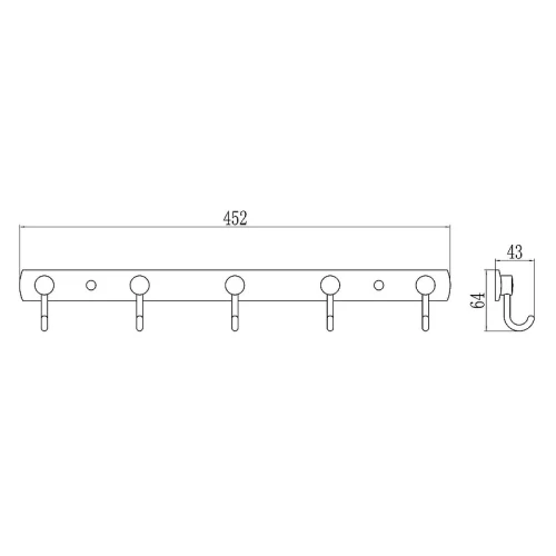 Вешалка для полотенец Savol S-05205B цвет Хром