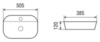 Раковина WeltWasser Elbach 2202 K509 50 10000004548 Мрамор фаянс накладная