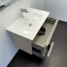 Тумба с раковиной Comforty Тургояк 75 00-00020597 подвесная Дуб светлый