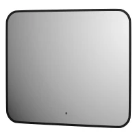 Зеркало Defesto Aura 70х60 DF 2966RH с подсветкой 23W-4500K/ИК - выключатель/Нейтральный белый свет/Черная рама