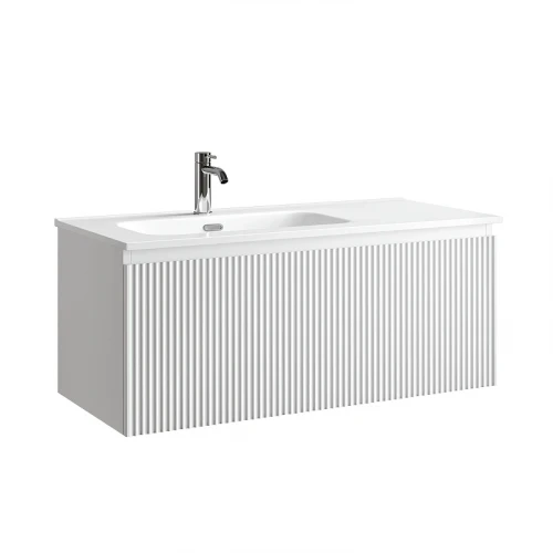 Тумба под раковину Sancos Snob R 1.0 100 L SNR1.0100LW подвесная цвет Bianco